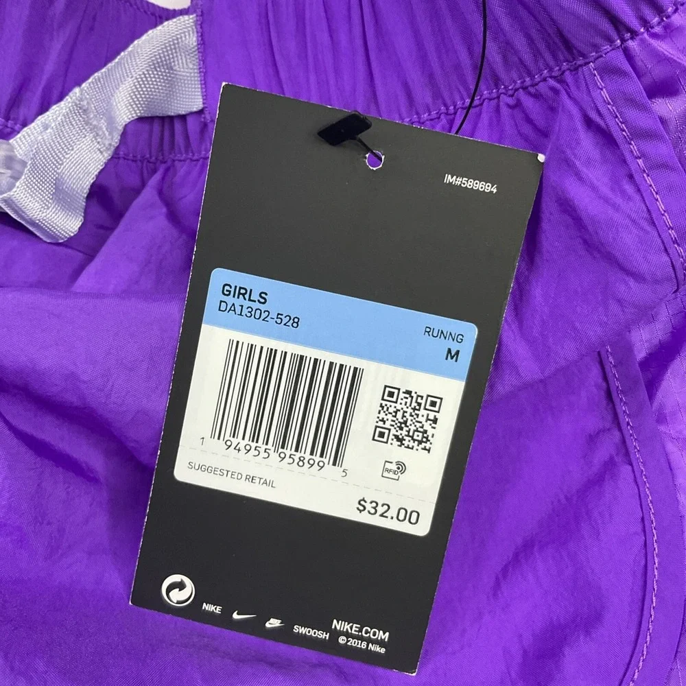 Nike Tempo Shorts 2-in-1 Training Athletic Lined Belted DA1302 Girls Sz M NWT‎